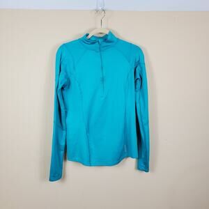 Reebok Teal Quarter Zip Pullover Running Jacket Women's Size L